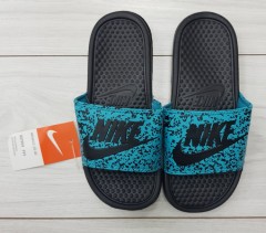 NIKE Ladies Slippers (BLACK - BLUE) (35 to 40) 