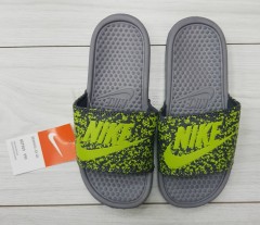 NIKE  Ladies Slippers (GRAY - GREEN) (35 to 40) 