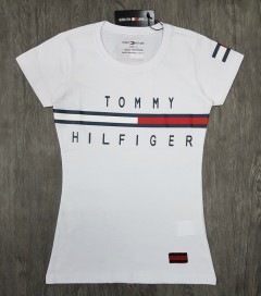 TOMMY - HILFIGER Ladies T-Shirt (WHITE) (S - M - L - XL)
