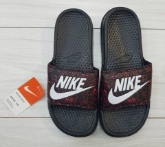 NIKE Ladies Slippers (BLACK - RED) (40 to 45) 