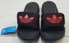 ADIDAS Ladies Slippers (BLACK - RED) (40 to 45) 