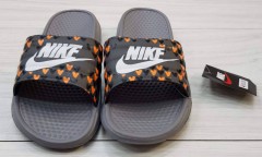 NIKE Ladies Slippers (BLACK - ORANGE) (35 to 40) 