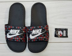 NIKE Ladies Slippers (BLACK - RED) (35 to 39) 