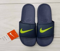 NIKE Ladies Slippers (NAVY - YELLOW) (30 to 35) 