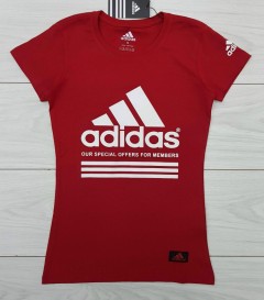 ADIDAS Ladies T-Shirt (RED) (S - M - L - XL ) 