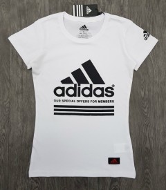 ADIDAS  Ladies T-Shirt (WHITE) (S - M - L - XL ) 