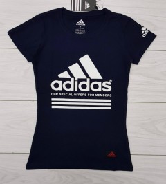 ADIDAS Ladies T-Shirt (NAVY) (S - M - L - XL ) 