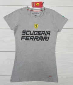 FERRARI Ladies T-Shirt (GRAY) (S - M - L - XL )