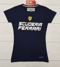 FERRARI Ladies T-Shirt (NAVY) (S - M - L - XL )