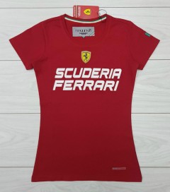 FERRARI  Ladies T-Shirt (RED) (S - M - L - XL ) 