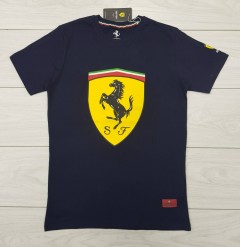 FERRARI Mens T-Shirt (NAVY) (S - M - L - XL )