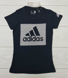 ADIDAS Ladies T-Shirt (BLACK) (S - M - L - XL ) 