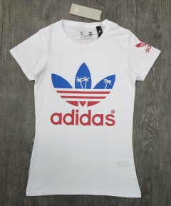 ADIDAS Ladies T-Shirt (WHITE) (S - M - L - XL )