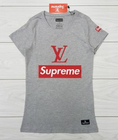 SUPREME Ladies T-Shirt (GRAY) (S - M - L - XL )