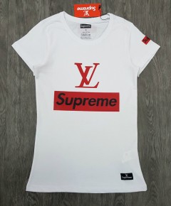 SUPREME Ladies T-Shirt (WHITE) (S - M - L - XL ) 