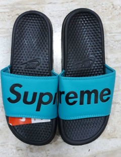 SUPREME Mens Slippers (BLACK - BLUE) (40 to 45) 