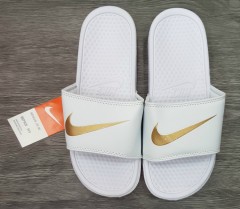 NIKE Mens Slippers (WHITE - GOLD) (40 to 44)