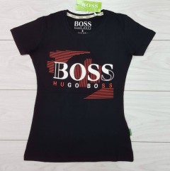 HUGO BOSS Ladies T-Shirt (BLACK) (S - M - L - XL ) 