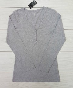 ESMARA Ladies Long Sleeved Shirt (GRAY) (M)