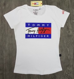 TOMMY - HILFIGER Ladies T-Shirt (WHITE) (S - M - L - XL)