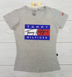 TOMMY - HILFIGER Ladies T-Shirt (GRAY) (S - M - L - XL )