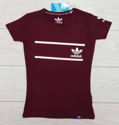 ADIDAS Ladies T-Shirt (MAROON) (S - M - L - XL)