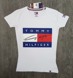 TOMMY - HILFIGER Ladies T-Shirt (WHITE) (S - M - L - XL)