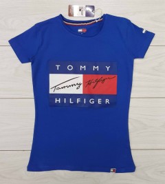 TOMMY - HILFIGER Ladies T-Shirt (BLUE) (S - M - L - XL)