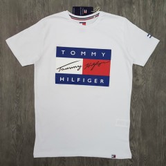 TOMMY - HILFIGER Mens T-Shirt (WHITE) (S - M - L - XL )