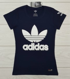 ADIDAS Ladies T-Shirt (NAVY) (S - M - L - XL)