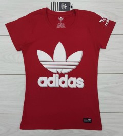 ADIDAS Ladies T-Shirt (RED) (S - M - L - XL)