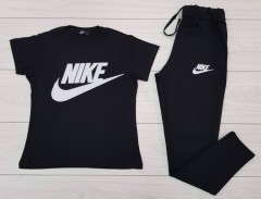 NIKE Ladies T-Shirt And Pants Set (BLACK) (S - M - L - XL - XXL)