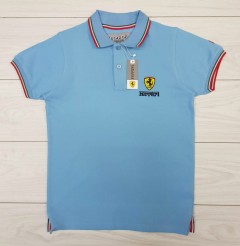 FERRARI Mens Polo Shirt (LIGHT BLUE) (S - M - L - XL )