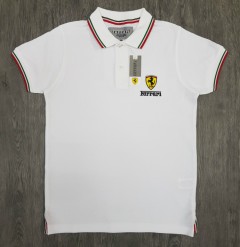 FERRARI Mens Polo Shirt (WHITE) (S - M - L - XL ) 