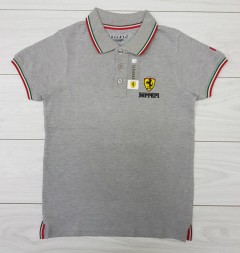 FERRARI Mens Polo Shirt (GRAY) (S - M - L - XL )