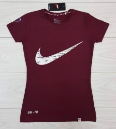NIKE Ladies T-Shirt (MAROON) (S - M - L - XL)