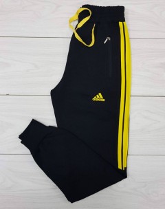 ADIDAS Mens Pants (BLACK - YELLOW) (S - M - L - XL - XXL) (MD) (Made in Turkey) 