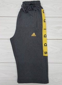 ADIDAS  Mens Short (GRAY - YELLOW) (MD) (S - M - L - XL - XXL) (Made in Turkey)