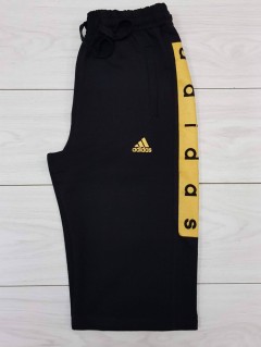 ADIDAS Mens Short (BLACK - YELLOW) (MD) (S - M - L - XL - XXL) (Made in Turkey)