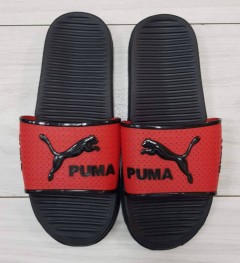 PUMA Mens Slippers (BLACK - RED) (MD) (40 to 45)