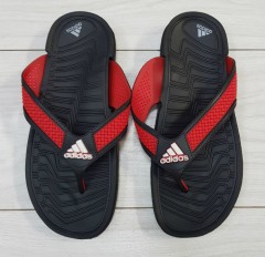 ADIDAS Mens Slippers (BLACK - RED) (MD) (40 to 45) 