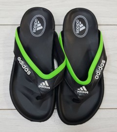 ADIDAS  Mens Slippers (BLACK - GREEN) (MD) (40 to 45) 