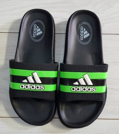 ADIDAS Mens Slippers (BLACK - GREEN) (MD) (40 to 45)