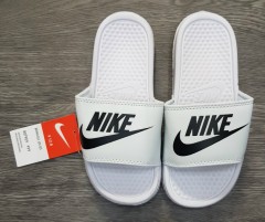 NIKE Ladies Slippers (WHITE - BLACK) (MD) (35 to 40) 