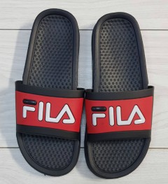 FILA Mens Slippers (BLACK - RED) (MD) (40 to 45) 