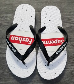 SUPREME Mens Slippers (WHITE) (MD) (40 to 45)