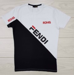 FENDI Mens Turkey T-Shirts (BLACK - WHITE) (S - M - L - XL - XXL )