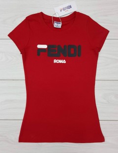 FENDI Ladies T-Shirt (RED) (S - M - L - XL) 