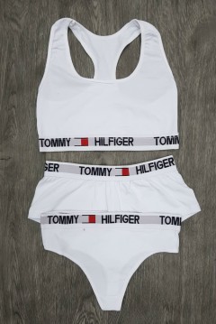 TOMMY - HILFIGER Ladies Turkey 3 Pieces Bikini Set (WHITE) (S - M - L) 