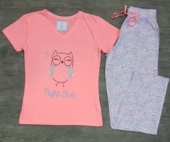 PRIMARK Ladies Pyjama Set (PINK - BLUE) (LP) (XXS - XS - S - M - L - XL - XXL ) 